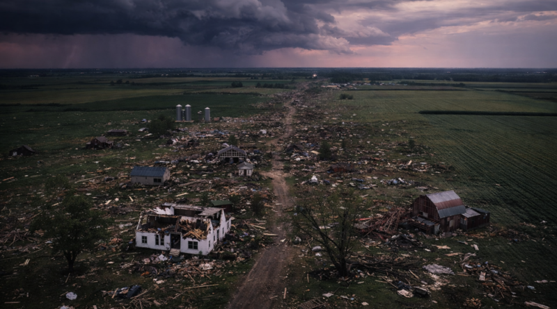 इलिनोइस में बवंडर से भारी तबाही, बिजली ठप